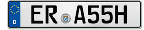 German seasonal license plate